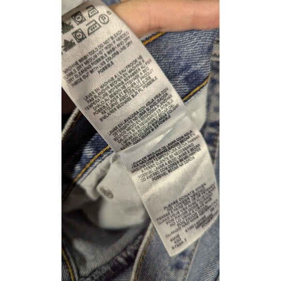 Levis Men Jeans 36x28 505 Straight Regular Fit Light Wash Denim Western - Picture 13 of 14